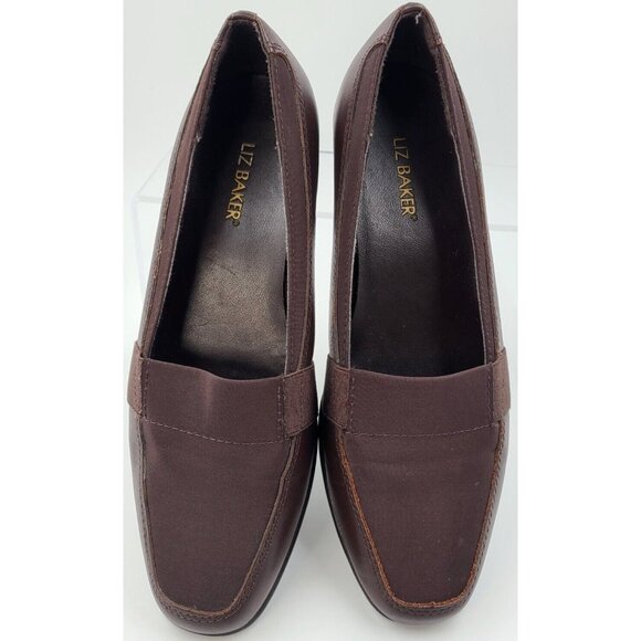 Liz Baker Slip-On Brown Leather Dress Shoes 1.5" Heel Height Women's Size 6.5 M - Picture 4 of 8